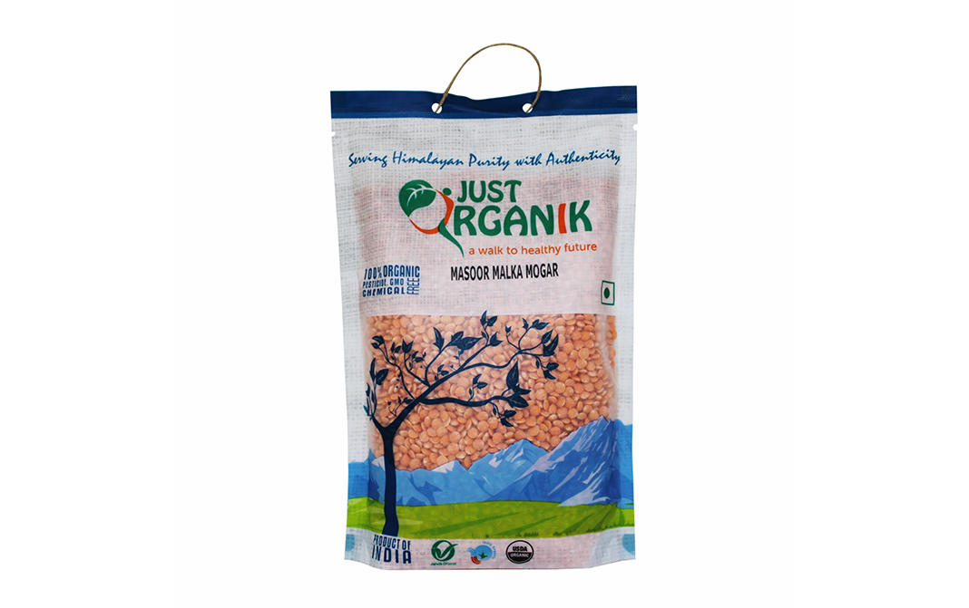 Just Organik Masoor Malka Mogar   Pack  500 grams